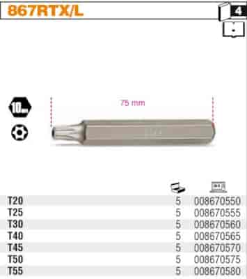 BIT 10MM-T20-30MM R-TORX BETA