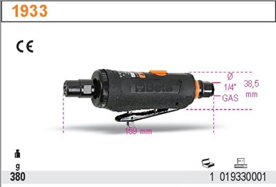 SZLIFIERKA TRZPIEN. PROSTA  200W 25000OBR.MIN 1933 PNEUMAT.