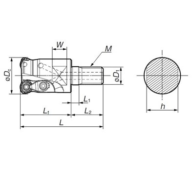 FREZ SKL. GLOWICA FI  20,0 KX°   6/30 Z3 M10 IK MSX