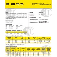 ELEKTRODA OK 75.75 2.50/0.6 /KARTON 5.4 KG/ VP