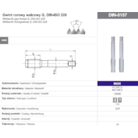 GWINTOWNIK G  1/8  NGRA/2-P DIN-5157 (-X) HSSE INOX