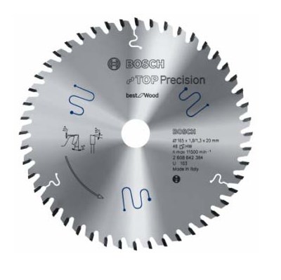 PILA W. 165*1,8*20/48T DO ZAGLEBIAREK TOP PRECISION BEST FOR WOOD