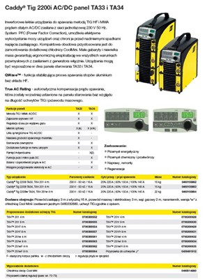 SPAWARKA INWERT.TIG CADDY TIG 2200i AC/DC TA34