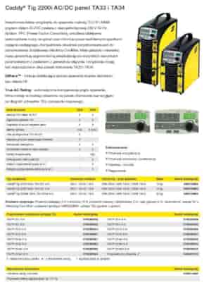 SPAWARKA INWERT.TIG CADDY TIG 2200i AC/DC TA34