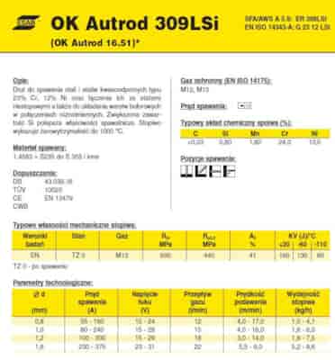 DRUT FI 0.8/15 309L-SI   AUTROD