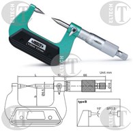 MIKROMETR   0- 25 PUNKTOWY STOZEK/15°.