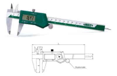 SUWMIARKA  150 CYFR.   6” 3V/DATA/SQ ROLKA