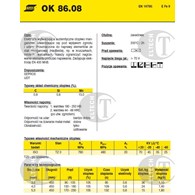 ELEKTRODA OK 86.08 4.0/5.9 /KARTON 17.7KG/ / OK 13 MN /