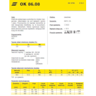 ELEKTRODA OK 86.08 4.0/5.9 /KARTON 17.7KG/ / OK 13 MN /