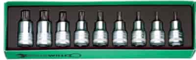 ZESTAW KLUCZY NASAD. 1/2  TORX