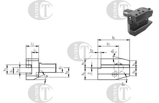 OPRAWKA 1124 L B6-30*20*40  HEIMATEC VDI 30 DIN 69880