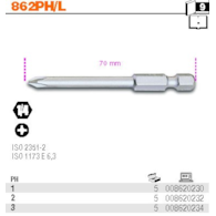 BIT 1/4”- PH2- 70MM  PHILLIPS  BETA