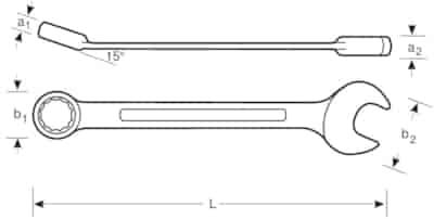 KLUCZE PL.OCZK. 111Z-1.1/2  BAHCO