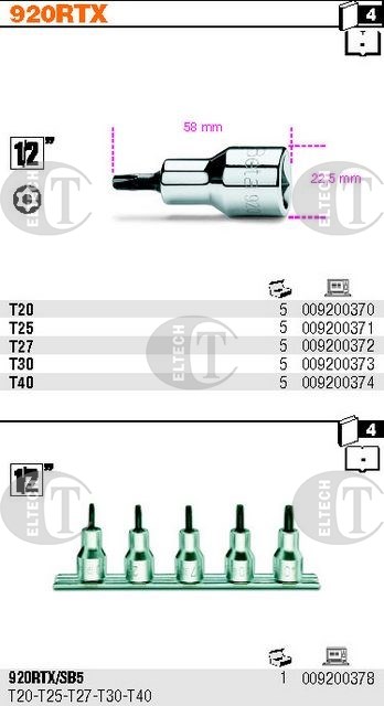 NASADKA  1/2 -TX27  TORX  BETA