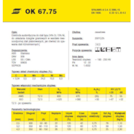 ELEKTRODA OK 67.75 3.20/1.8 /KARTON  5.4KG/