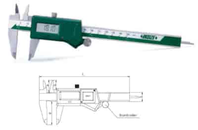 SUWMIARKA  150 CYFR.   6” IP67 3V/ABS/SQ ROLKA