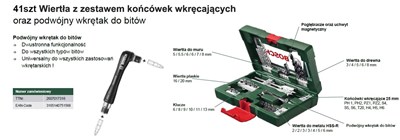 ZESTAW V-LINE 41PC WIERTŁA, BITY