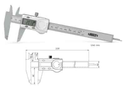 SUWMIARKA  150 CYFR.   6” 3V/SQ PLASTIKOWA