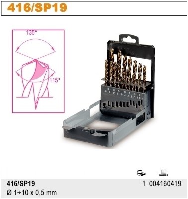 KOMPLET WIERTEL SPEC.SZLIF.1-10MM (19 szt)  BETA