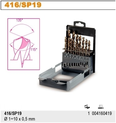 KOMPLET WIERTEL SPEC.SZLIF.1-10MM (19 szt)  BETA