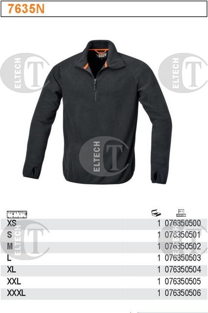 BLUZA POLAR LEKKA CZARNA ROZM L