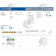 WIERTLO NWKA FI  4,00  43/75MM HA4 HSSE TIN SZL. EX-SUS-GDR
