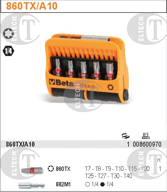 ZESTAW KONCOWEK WKRETAKOWYCH 860 Z UCHWYTEM MAGNETYCZNYM 882M1   BETA