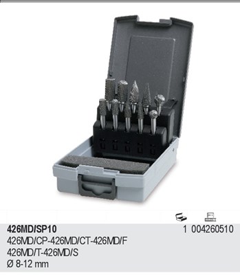 ZESTAW FREZOW OBROTOWYCH WEGLIK 10SZT