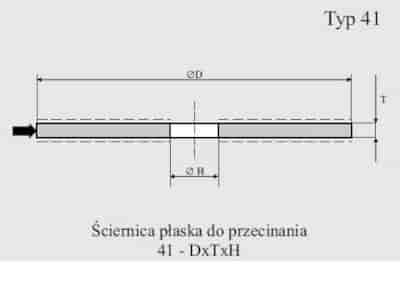 TARCZA T41 125/1,0/20 95A 80P