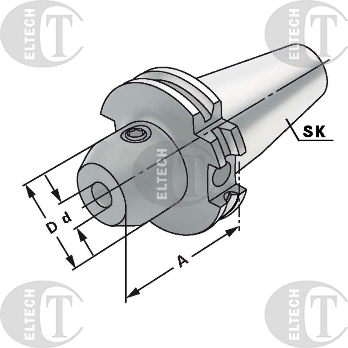 OPRAWKA DIN69871 SK50 FI 12 A100 AD/B      WELDON KEMMLER