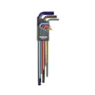 KLUCZE IMBUS EXTRA-DLUGIE 1.5-10 Z KULKA COLOR