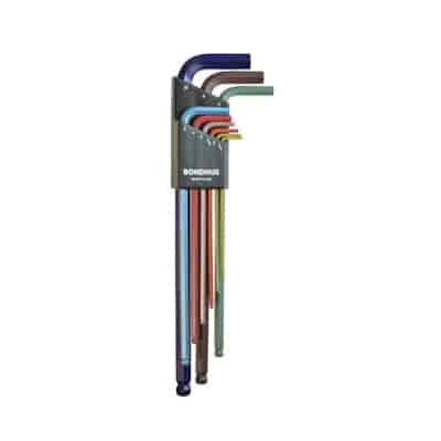 KLUCZE IMBUS EXTRA-DLUGIE 1.5-10 Z KULKA COLOR