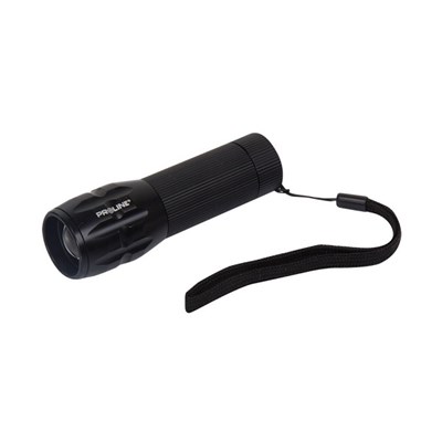 LATARKA ALU LED 3W  ZOOM 3XAAA 50/100/FLASH CZARNA PROLINE