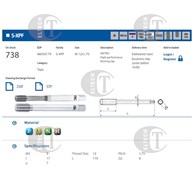 WYGNIATAK M12 DIN-376C (6HX) HSS-CO TICN S-XPF