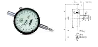 CZUJNIK ZEGAROWY 1/0.001 Z UCHEM