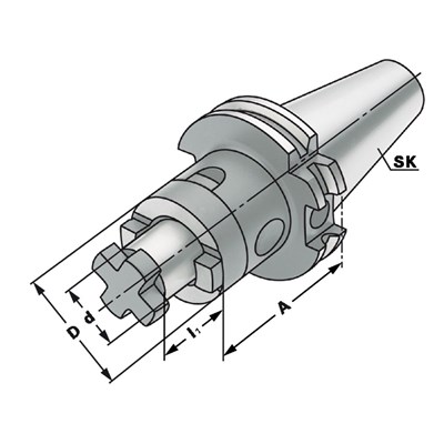 OPRAWKA DIN69871 SK40 d22 A55   AD/B KEMMLER