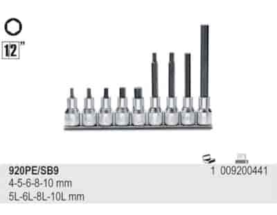 KOMPLET NASADEK TRZP.1/2  4-10MM (9 szt)   BETA