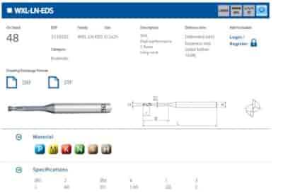 FREZ TRZPIENIOWY WEGLIK FI  2,0 25/60 Z2 HA4 VHM WXL-LN-EDS