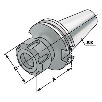 OPRAWKA DIN69871 SK40 ER25 A100 AD/B KEMMLER