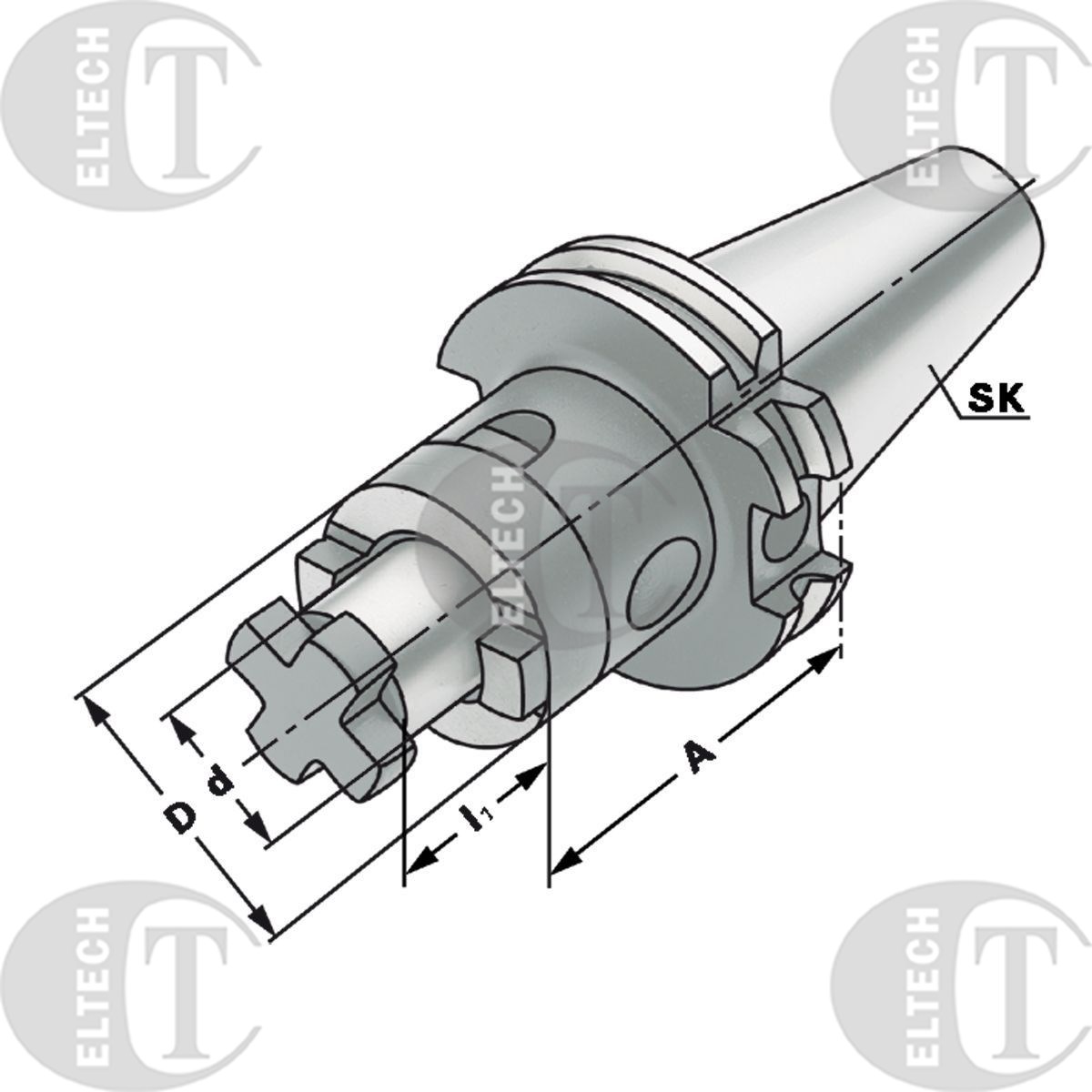 OPRAWKA DIN69871 SK50 d22 A100  AD/B KEMMLER