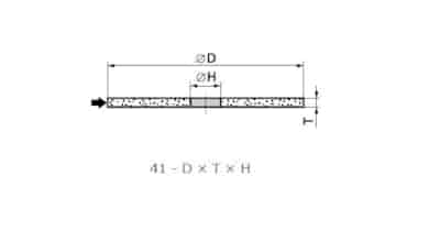 TARCZA T41 125/1,6/22 95A 46R BF METAL/INOX