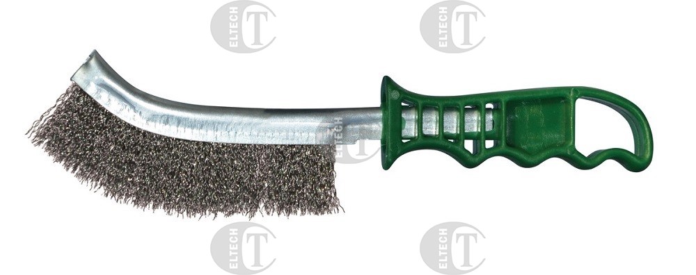 SZCZOTKA RECZNA 1-RZ. PLASTIK INOX (ZIELONA)