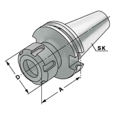 OPRAWKA DIN69871 SK40 ER16 A100 AD/B KEMMLER