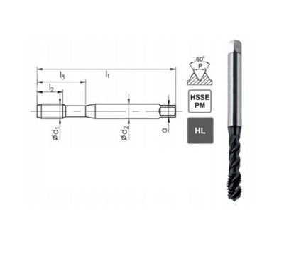 GWINTOWNIK M 6 DIN-371C R45 (6HX) HSSE-PM HL MASTERTAP