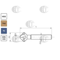 POGLEBIACZ DIN 335-C 25,0  HSSE TIN