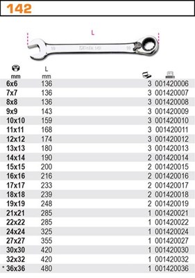 KLUCZ PL-OCZK. 6MM Z DWUK.MECH.ZAP  BETA