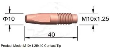 KONCOWKA PRAD. 1,0 M10  L40  E-CU FRONIUS