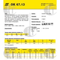 ELEKTRODA OK 67.13 2.50/0.7 /KARTON 4.2KG/ VP