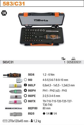 WKRETAK DYNAM. Z AKCESORIAMI SKRZYNKA METALOWA     BETA