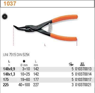 SZCZYPCE SEGERA 1037/175 ZEW. WYG.  BETA